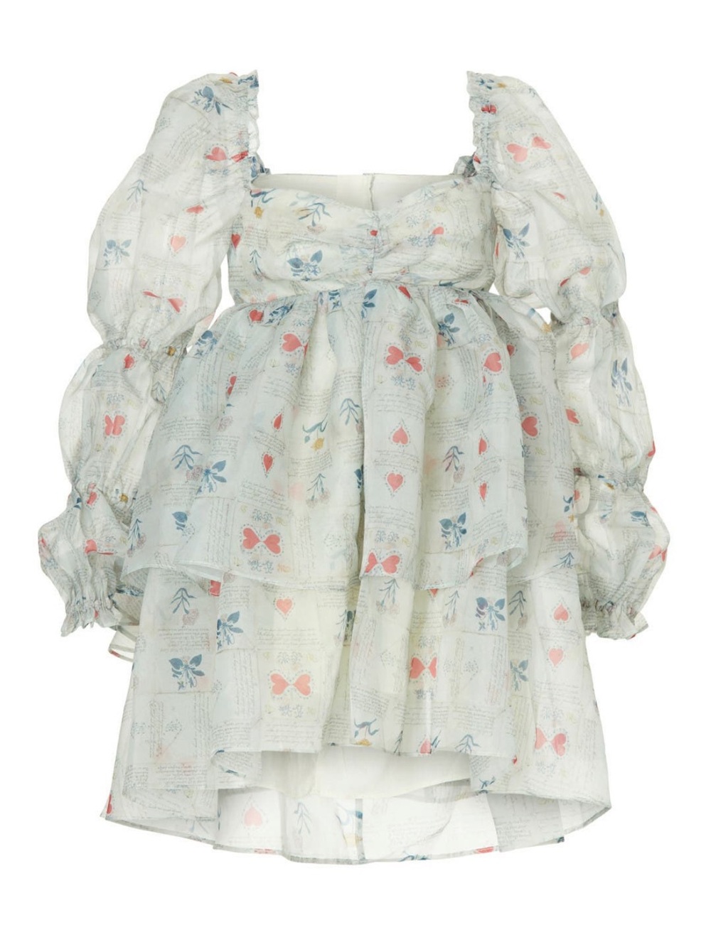 Selkie The Moonlight Dress Mini Puff Sleeve Organza Size XS